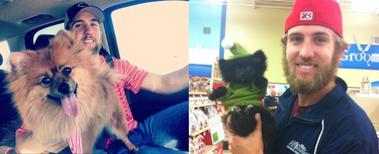 Oliver on the left, Harlow on the right